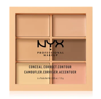 NYX Professional Makeup Paletka korektorů Conceal Correct Contour Light