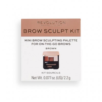 Makeup Revolution Souprava na úpravu obočí Brow Sculpt Kit Brown